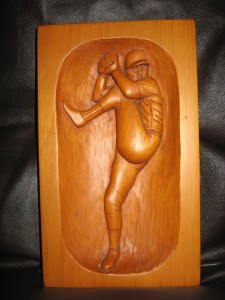 Baseball pitcher - carving 1