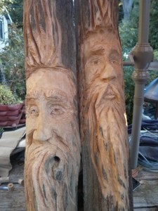 Unfinished wood spirits - September 2014
