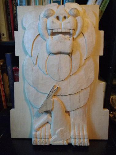 Last Laugh Lion (in progress). November 6, 2016